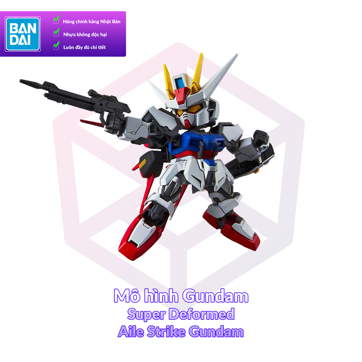 Mô Hình Lắp Ráp Bandai SD EX-Standard Aile Strike Gundam