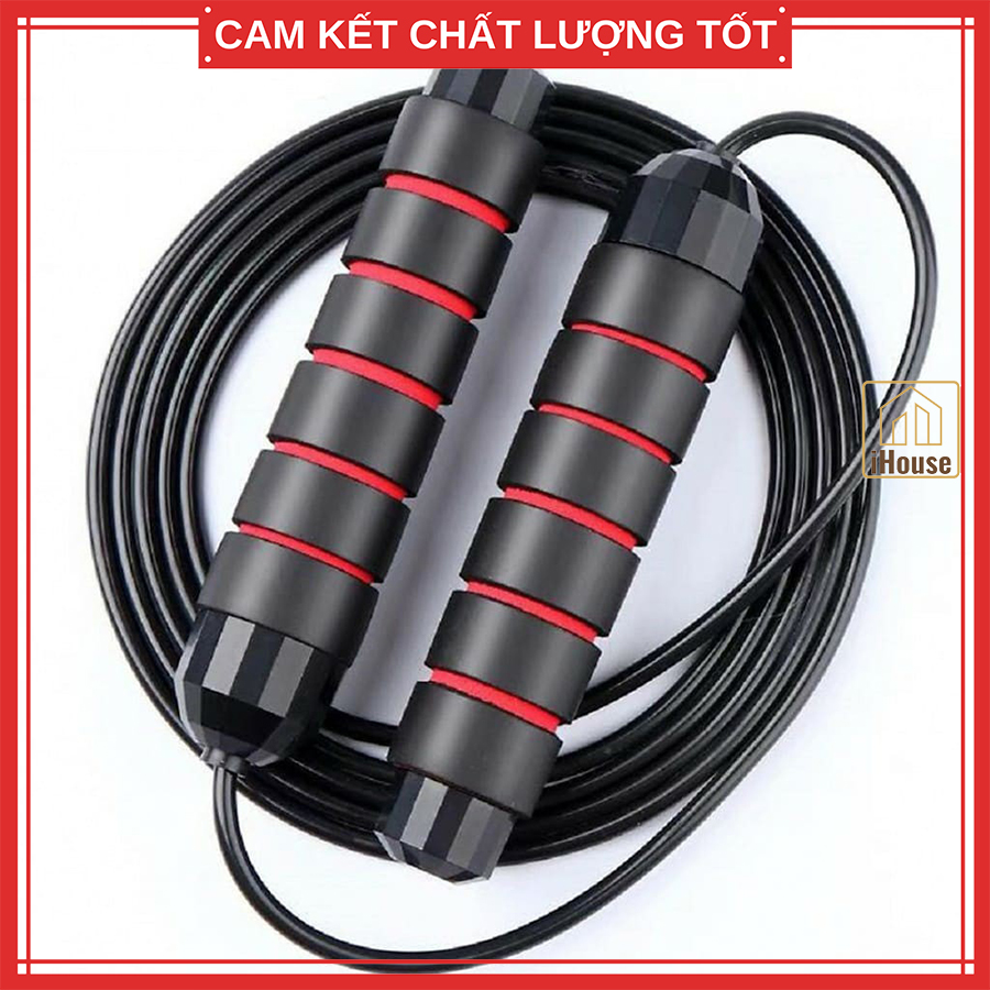 Dây nhảy thể dục lõi có đồng xu thép cao cấp, dây nhảy tập thể lực - giảm cân - boxing - tập gym tại nhà tiện lợi