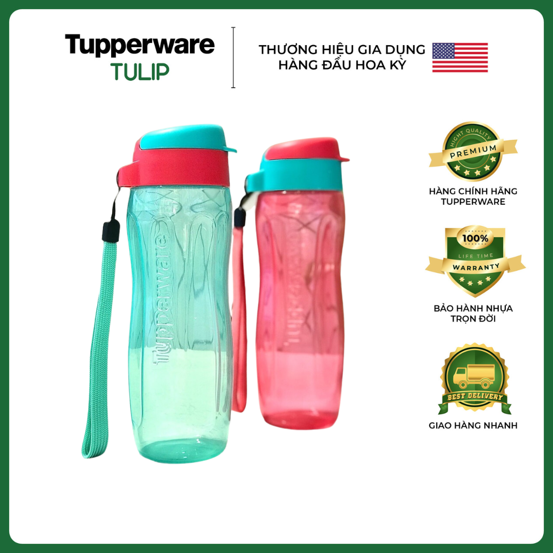 Bình nước tupperware eco bottle gen 2 tiện lợi có dây đeo - tupperware chính hãng