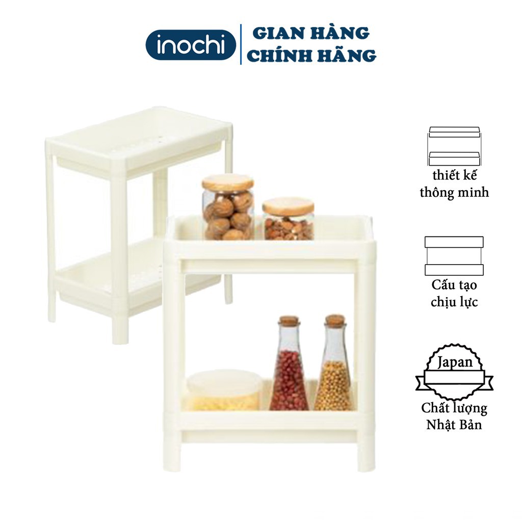 [ 2 tầng ] Kệ Đa Năng 2 Tầng Inochi Nhựa Dùng Để Đựng Gia Vị Nhà Bếp Đựng Đồ Thực Phẩm Hoặc Làm Giá Để Đồ Nhà Tắm Phòng Ngủ (tiêu c