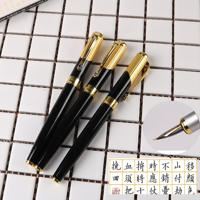 Bút máy ngòi cong hero 91 luyện viết thư pháp bút sắt, luyện viết chữ đẹp, chữ hán, nhật, việt, bút ký cao cấp - QQ Books