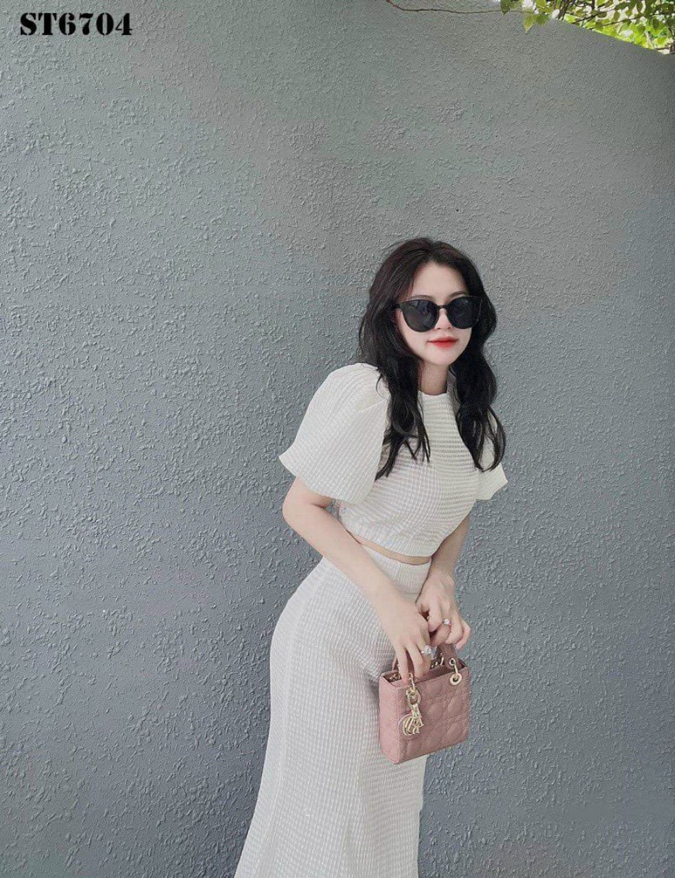 Set váy rời chân váy đuôi cá áo croptoptay phồng #setvayduoicatayphong
