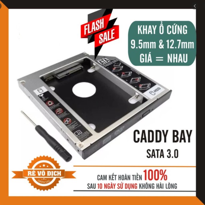 HỘP BOX CADDY BAY FB-LINK 2.5 SATA 9,5mm 12,7mm CHUYỂN DVD LAPTOP RA Ổ CỨNG