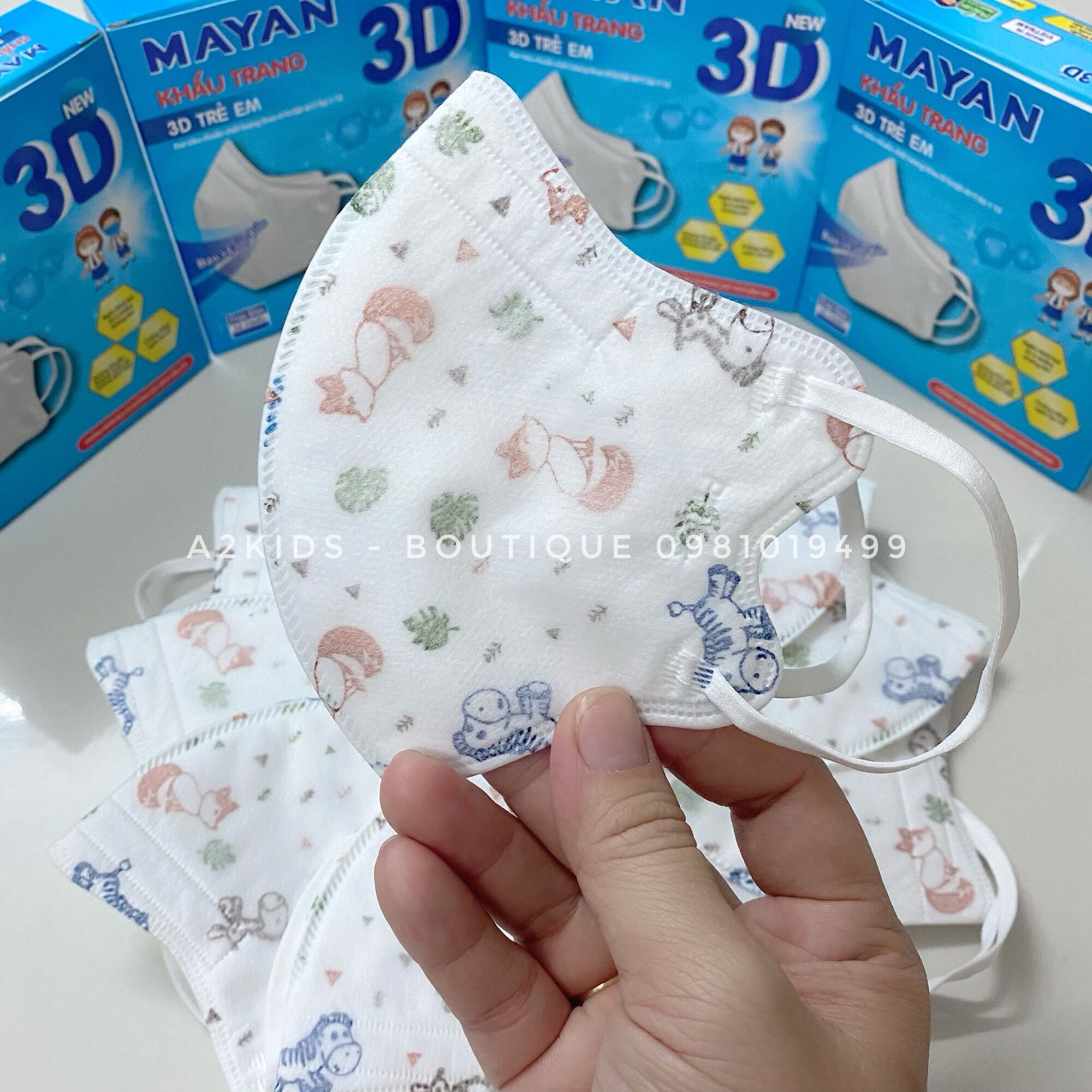 Khẩu Trang Cao Cấp 4 Lớp, Cho Bé Từ 3 - 11 Tuổi] Hộp 10 Cái Khẩu Trang  Mayan 3D Mask Trẻ Em/4-Layer 3D Face Mask For Kid | Lazada.Vn