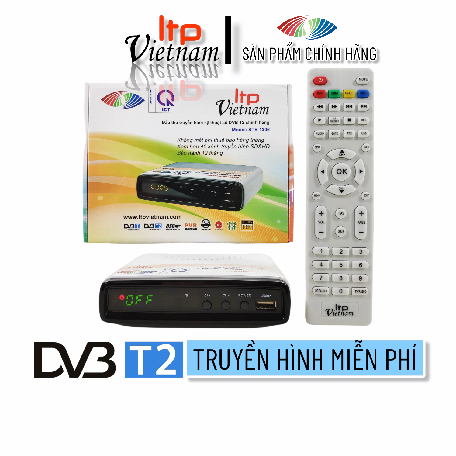 Đầu kỹ thuật số mặt đất, đầu thu kỹ thuật số DVB T2 LTP chính hãng