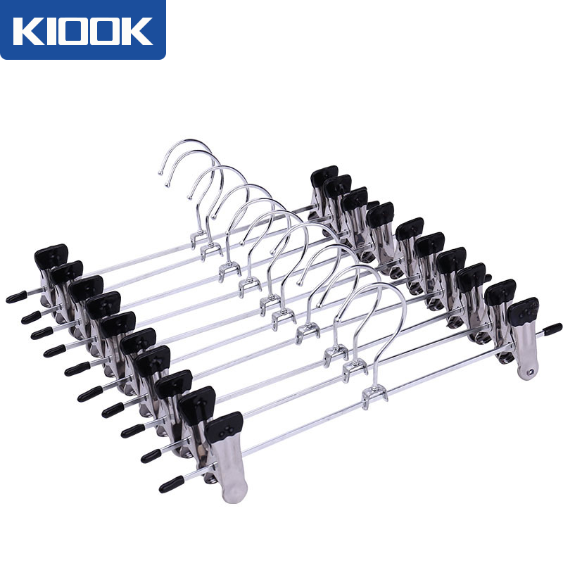 Kiook bộ 10 móc kẹp quần áo tiện dụng móc kẹp kim loại 31cm móc treo quần áo kẹp kim loại xoay 360 móc treo quần bằng chống trơn trượt combo 10 chiếc móc treo bằng thép không gỉ chống trượt móc phơi quần áo có kẹp cho quần áo