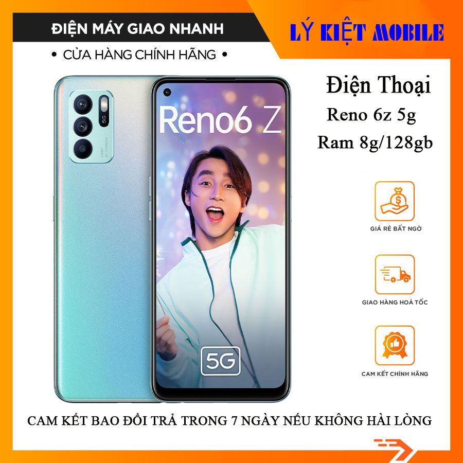 Điện thoại Oppo reno 6z 5G Ram 8GB /128GB máy chính hãng tặng kèm 1 ốp lưng
