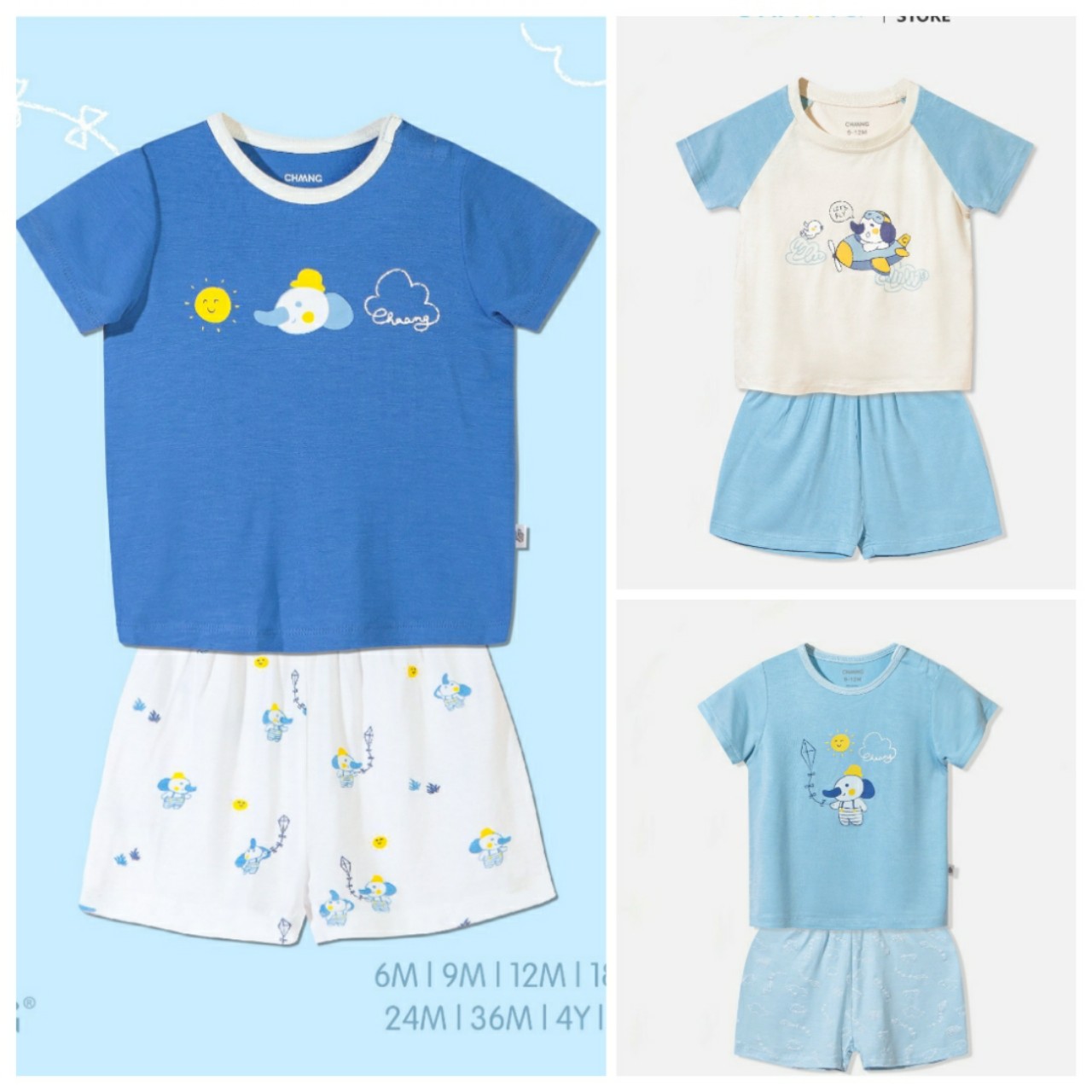 Bộ cộc cúc vai summer cho bé trai