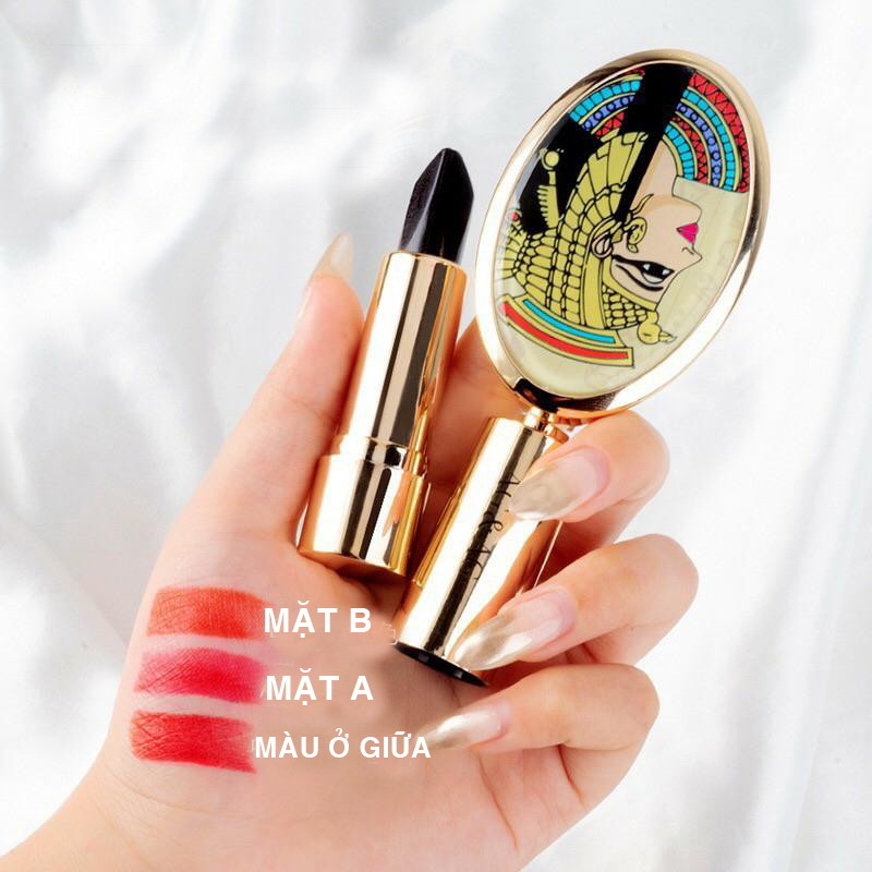 THỎI SON 3 MÀU NỮ HOÀNG AI CẬP KÈM GƯƠNG SIÊU XINH