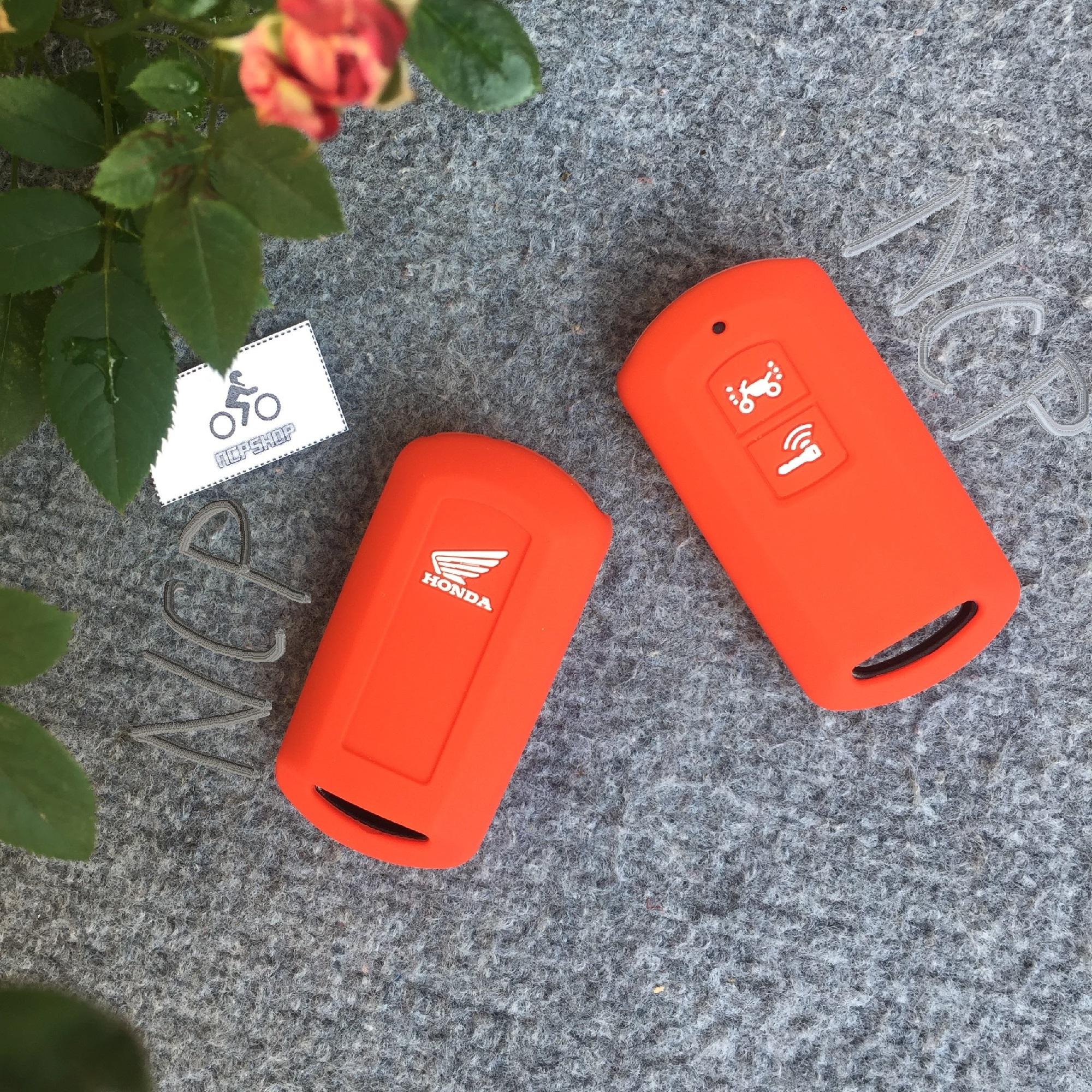Bọc khóa smartkey Honda Lead, Airblade, Vario, Vision màu Đỏ cam