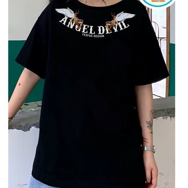 Áo thun tay lỡ nam nữ cánh chim, áo phông Unisex form rộng TP007