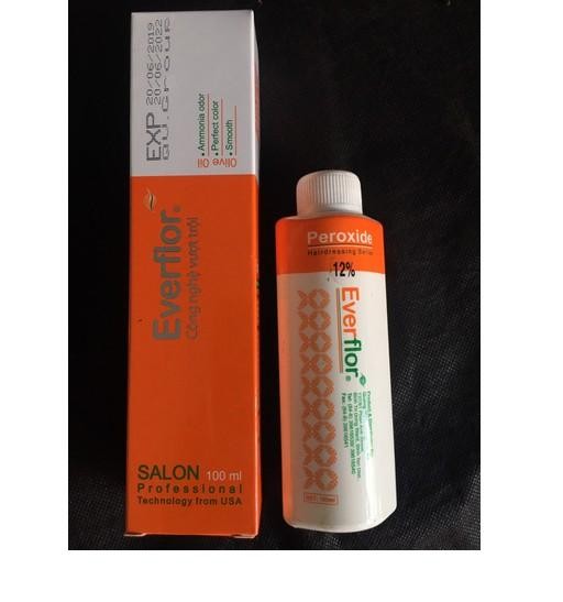 [HCM]Thuốc nhuộm tóc và oxy everflor 100 ml  - thuốc nhuộm và oxy everflor