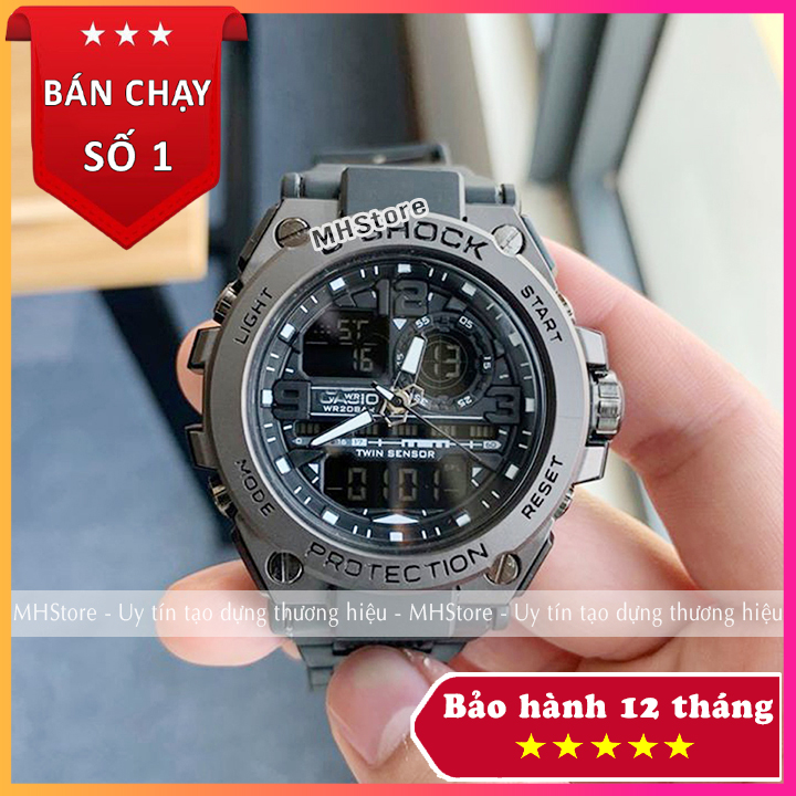 Đồng hồ thể thao GShock 8600 viền thép, chống nước đa năng, đồng hồ kim điện tử nam bản đặc biệt, bảo hành 12 tháng [Tặng pin dự phòng]