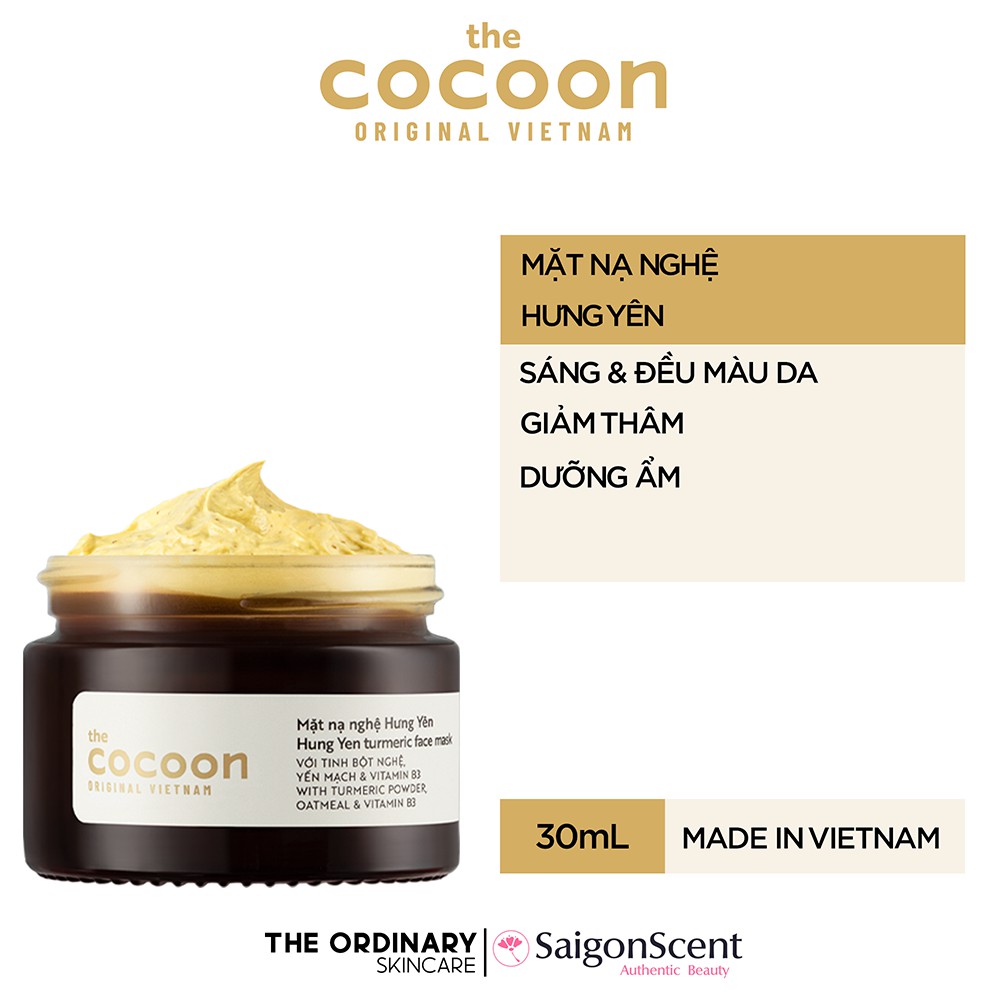 Mặt nạ sáng da Nghệ Hưng Yên Cocoon