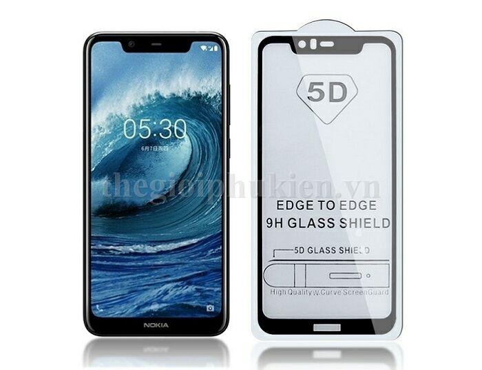 Kính cường lực điện thoại Nokia 5.1 Plus 9D xịn Full màn hình cao cấp