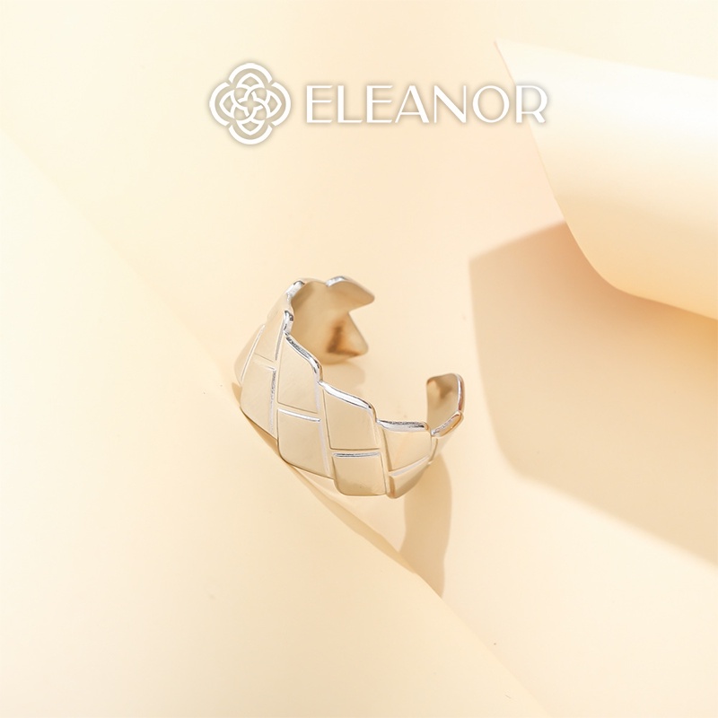 Nhẫn nữ hở titan Eleanor Accessories nhẫn hở basic bản to phụ kiện trang sức 4171