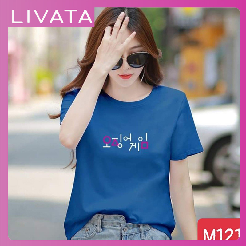 Áo thun tay ngắn cổ tròn siêu xinh, dễ thương in chữ Hàn Quốc M121