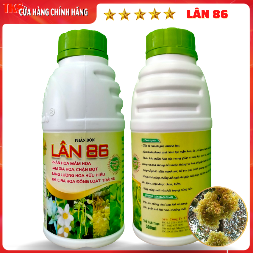 Phân bón lân 86 chuyên tạo mầm,phân hóa mầm hoa, ra hoa đồng loạt - chai 500ml