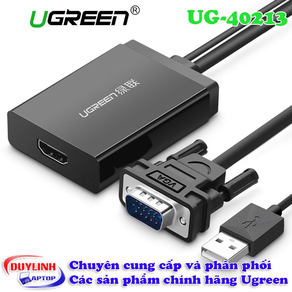 Cáp chuyển đổi vga to hdmi hỗ trợ audio ugreen 40213