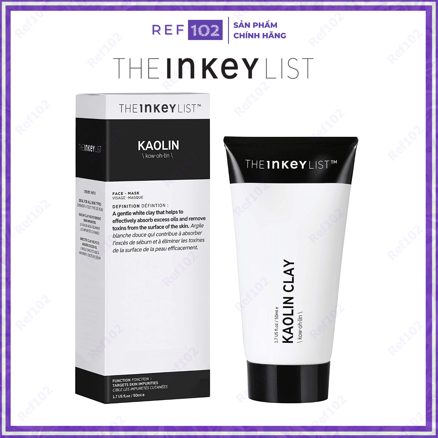 Mặt nạ đất sét The INKEY List Kaolin Mask giúp giảm dầu cải thiện lỗ chân lông - Ref102