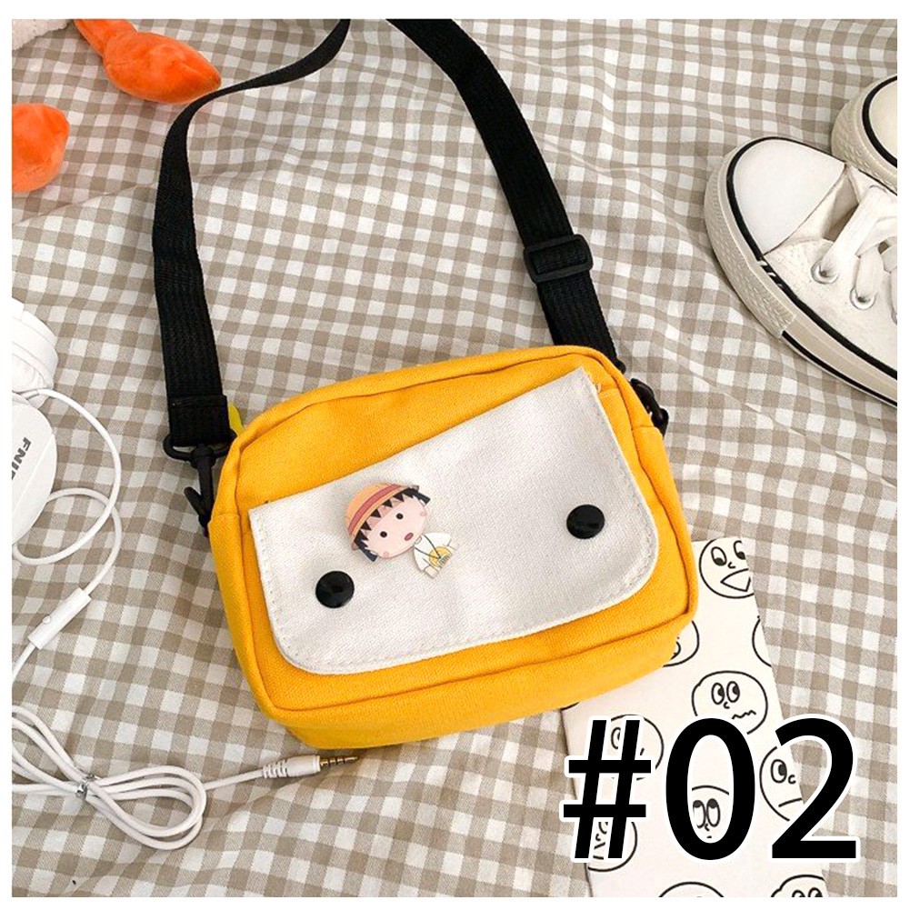 Thời trang Phụ nữ Đơn giản Casual Canvas Messenger Túi nhỏ Túi dễ thương Cô gái Túi đeo vai Giải trí