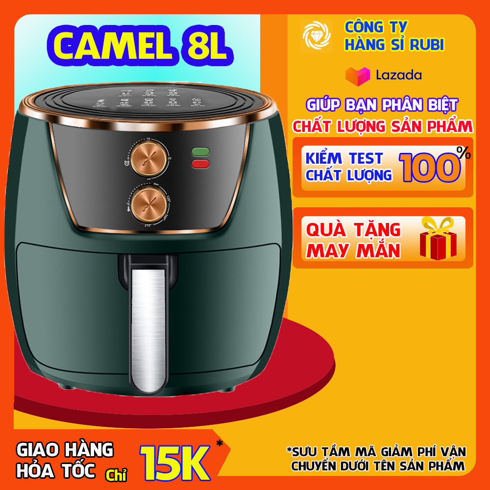 Nồi Chiên Không Dầu CAMEL dung tích 8L - BẢO HÀNH 1 NĂM, noi chien không dầu, nôi chiên không dầu, nôi chien không dầu, noi chien ko dầu, air fryer, lò chiên không dầu, nồi chien không dầu, lò nướng không dầu