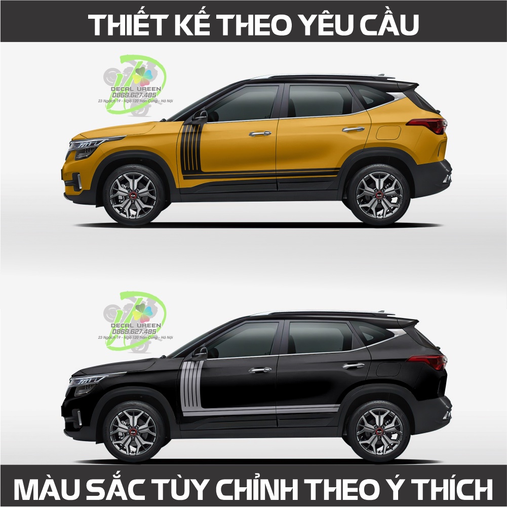 Decal tem xe seltos mẫu 011