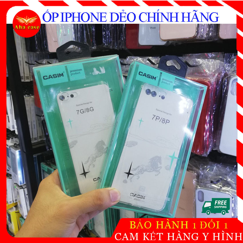 [Ốp Hãng] Ốp lưng Iphone - Chính hãng Casim dẻo trong suốt KHÔNG Ố VÀNG cho Iphone 7/7plus/8/8 plus/X/Xs/XsMax/ip 11/11pro/11 Promax/ ip12/12 Promax/13/13Promax , Chống trầy xước