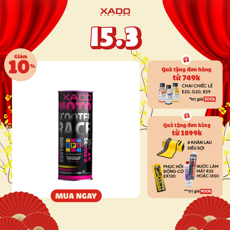 Nhớt xe tay ga xado scooter race 7.5w35 800ml