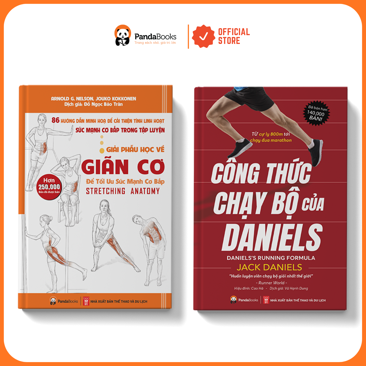 Sách - Combo 2 cuốn Giải phẫu học giãn cơ + Công thức chạy bộ Daniels [PANDABOOKS]