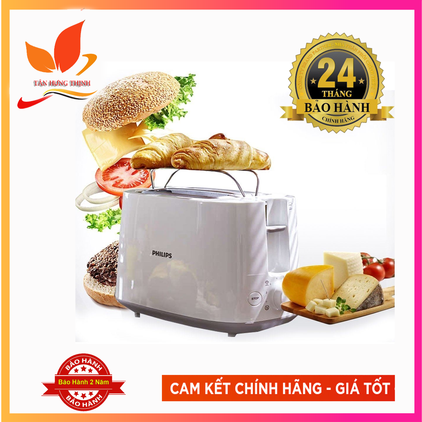 Máy nướng bánh mì cao cấp Philips HD-2582
