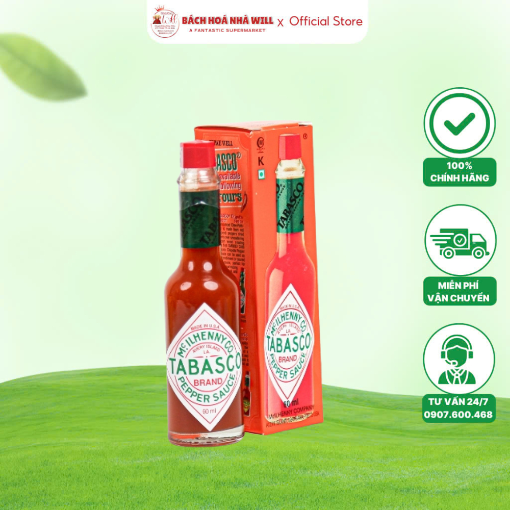Sốt Ớt Đỏ Tabasco Sauce 60ml Hàng Chính Hãng