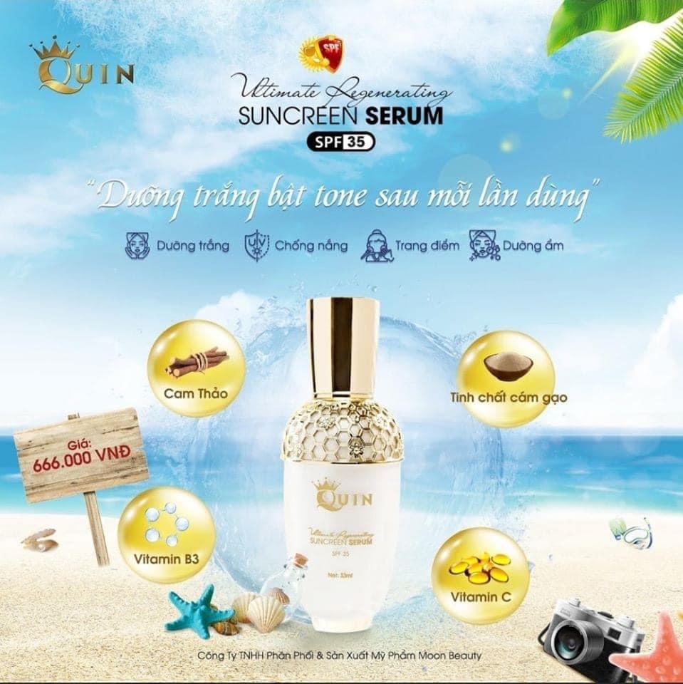 Kem chống nắng và makeup tự nhiên Quin