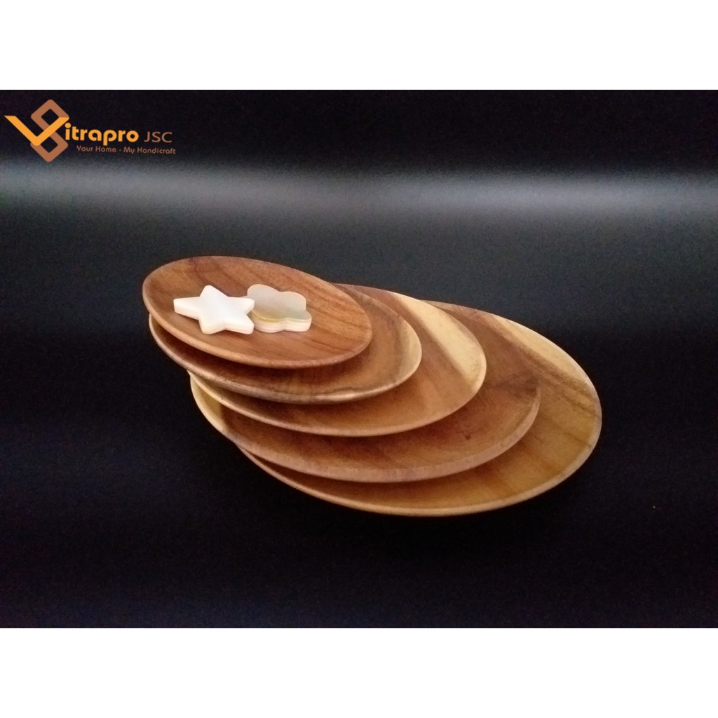 Đĩa Gỗ Keo, Đĩa Tròn 27cm