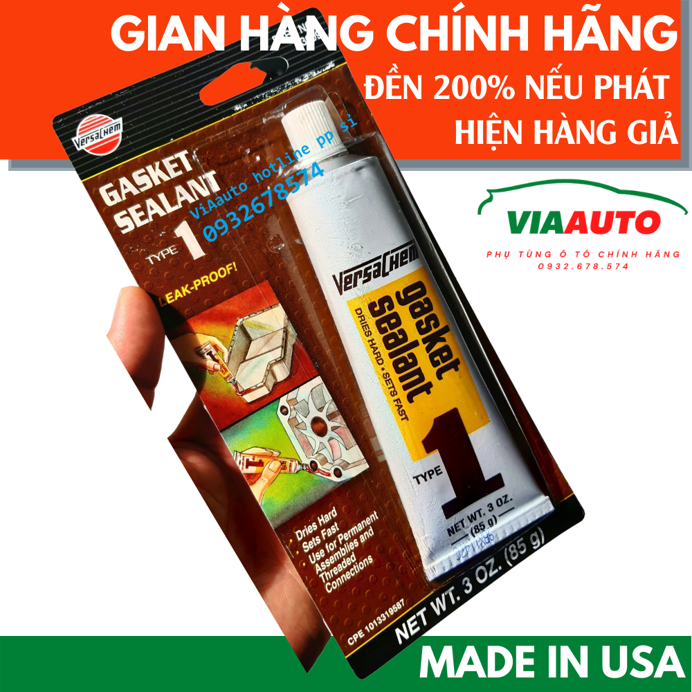 KEO TẠO RON VERSACHEM keo số 1 (85g) (MADE IN U.S.A) www.versachem.usa Versachem 13009 Type-1 Gasket Sealant - 3 oz