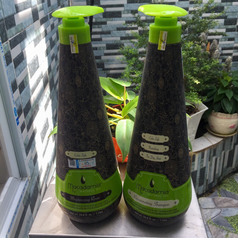 Bộ dầu gội xả Macadamia Rejuvenating Moisturizing Rinse chính hãng Mỹ trẻ hóa tóc siêu mềm mượt