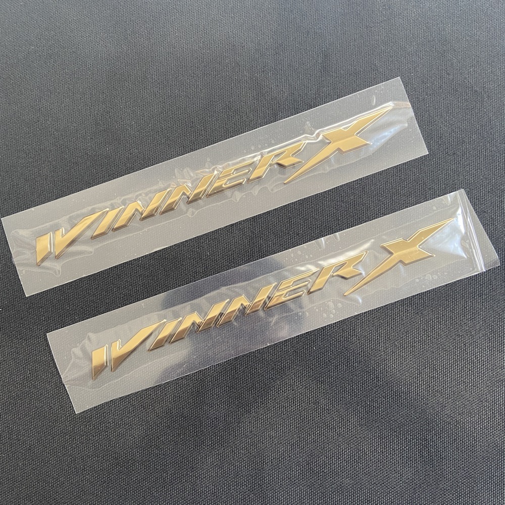 [HOT HOT HOT] CẶP TEM CHỮ NỔI ZIN THEO XE (MÀU VÀNG) LOGO WINNER X SIÊU CHẤT LƯỢNG - TEM ZIN LOGO WINNER X