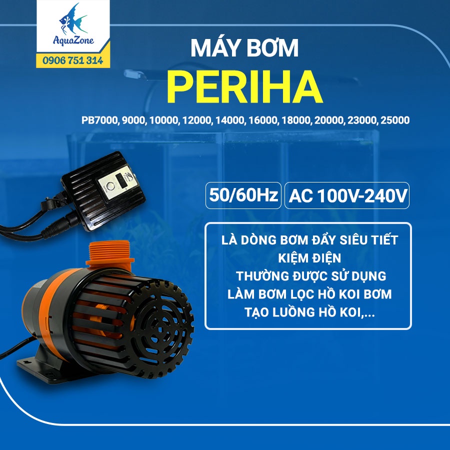 Máy bơm periha pb 7000 - 25000 công nghệ thông minh, tiết kiệm điện năng