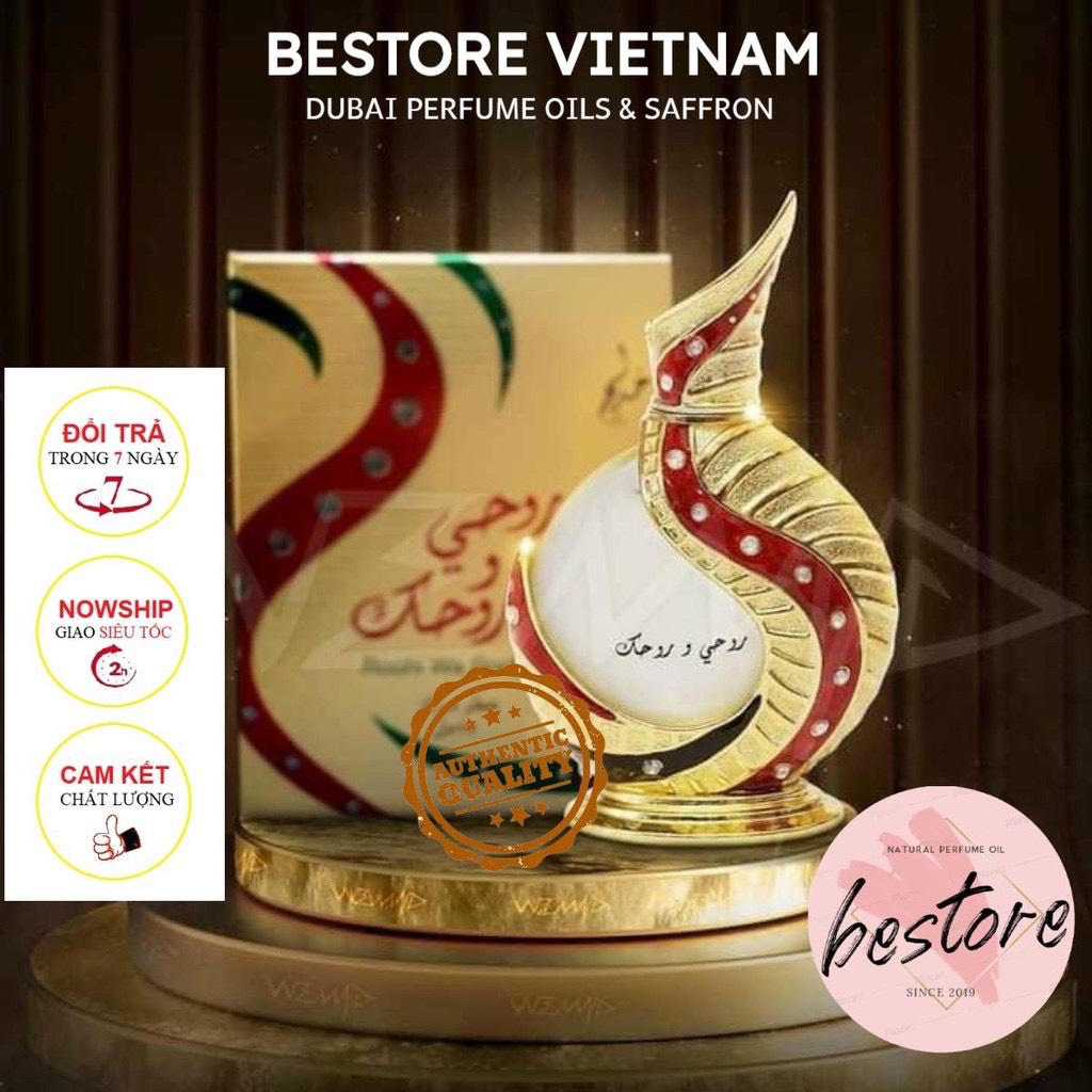 Nước hoa nữ, Tinh dầu nước hoa Dubai, nước hoa nội địa Dubai Authentic ROOHI WA ROOHAK 35ml