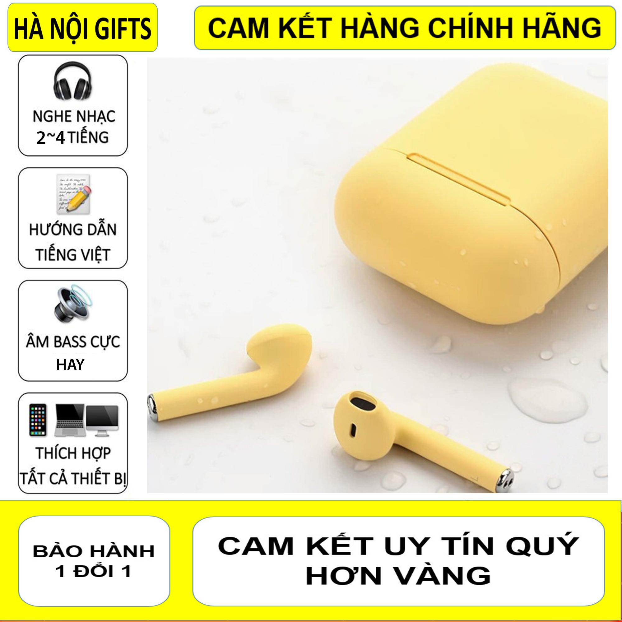 Tai nghe bluetooth, Tai nghe bluetooth không dây, Tai nghe bluetooth macaron, Tai nghe InPods12, Bluetooth V5.0 cảm ứng vân tay, chống nước IPX5, âm thanh cực chuẩn, màu hồng tươi trẻ hiện đại, mẫu mới 2020, thích hợp cho cả Android lẫn IOS