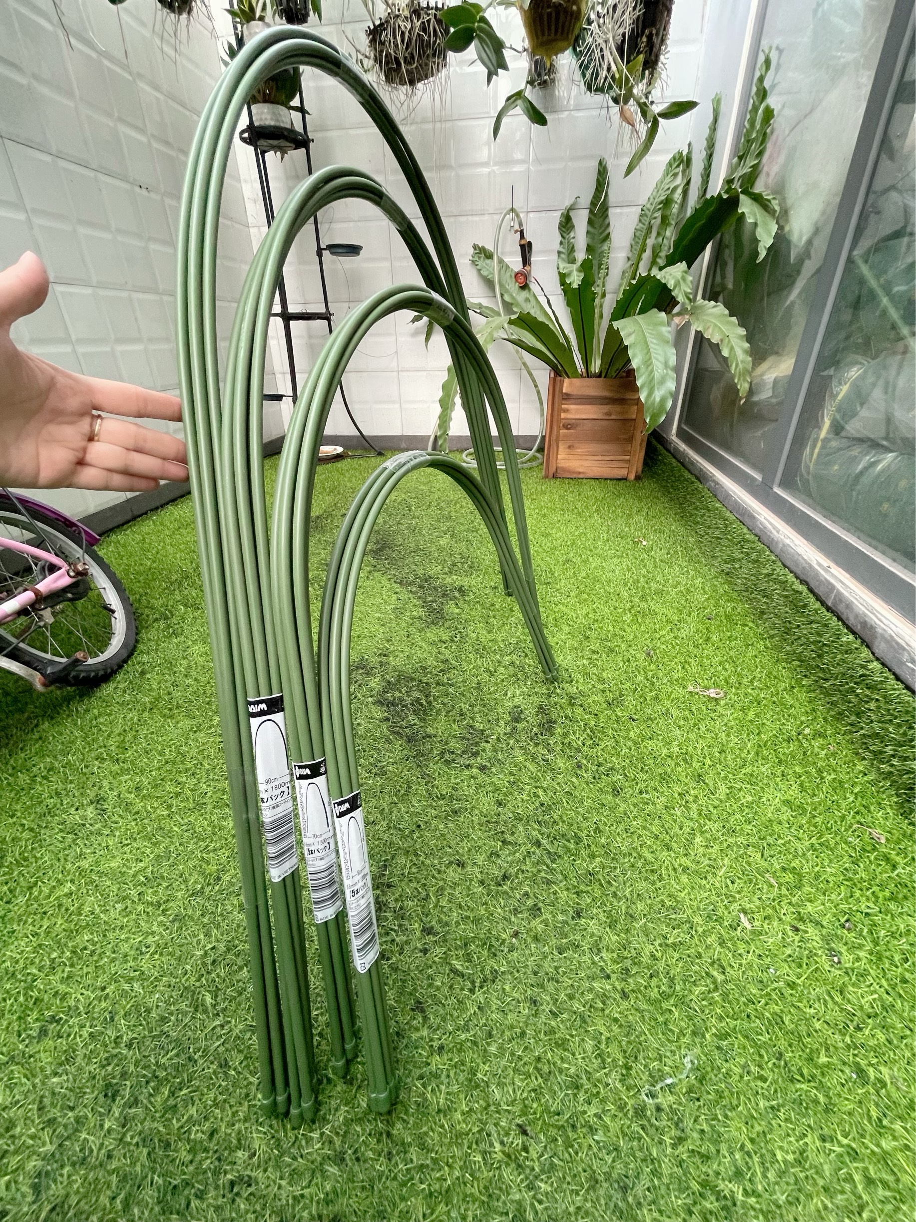 10 cái Khung vòm trồng rau nhiều kích thước lựa chọn (không bao gồm kẹp và màng phủ)