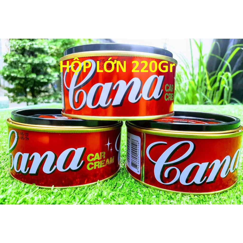Hộp sáp đánh bóng sơn xe cana 220g / 100g xoá vết xước sơn car cream thái lan