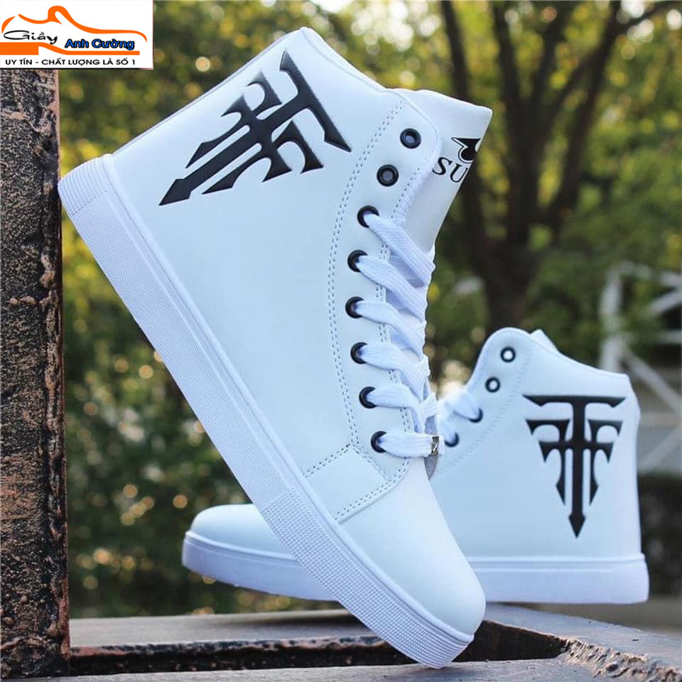 Giày nam trắng , sneaker trắng, giày học sinh đi học, đi chơi ANH CƯỜNG cao cấp mã  CCH