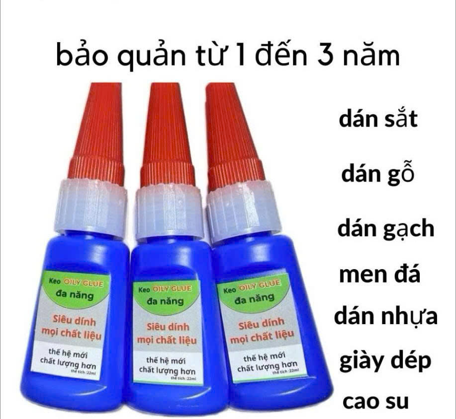 ( HN ) Combo 3 Lọ Keo OILY GLUE Đa Năng Gấp 50 Lần Keo 502