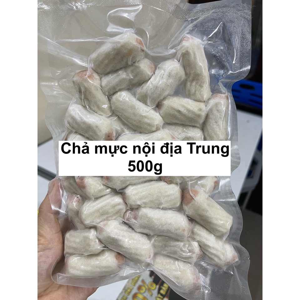 Chả mực xoắn trung, chiên, thả lẩu, đồ ăn vặt trung siêu ngon 500g