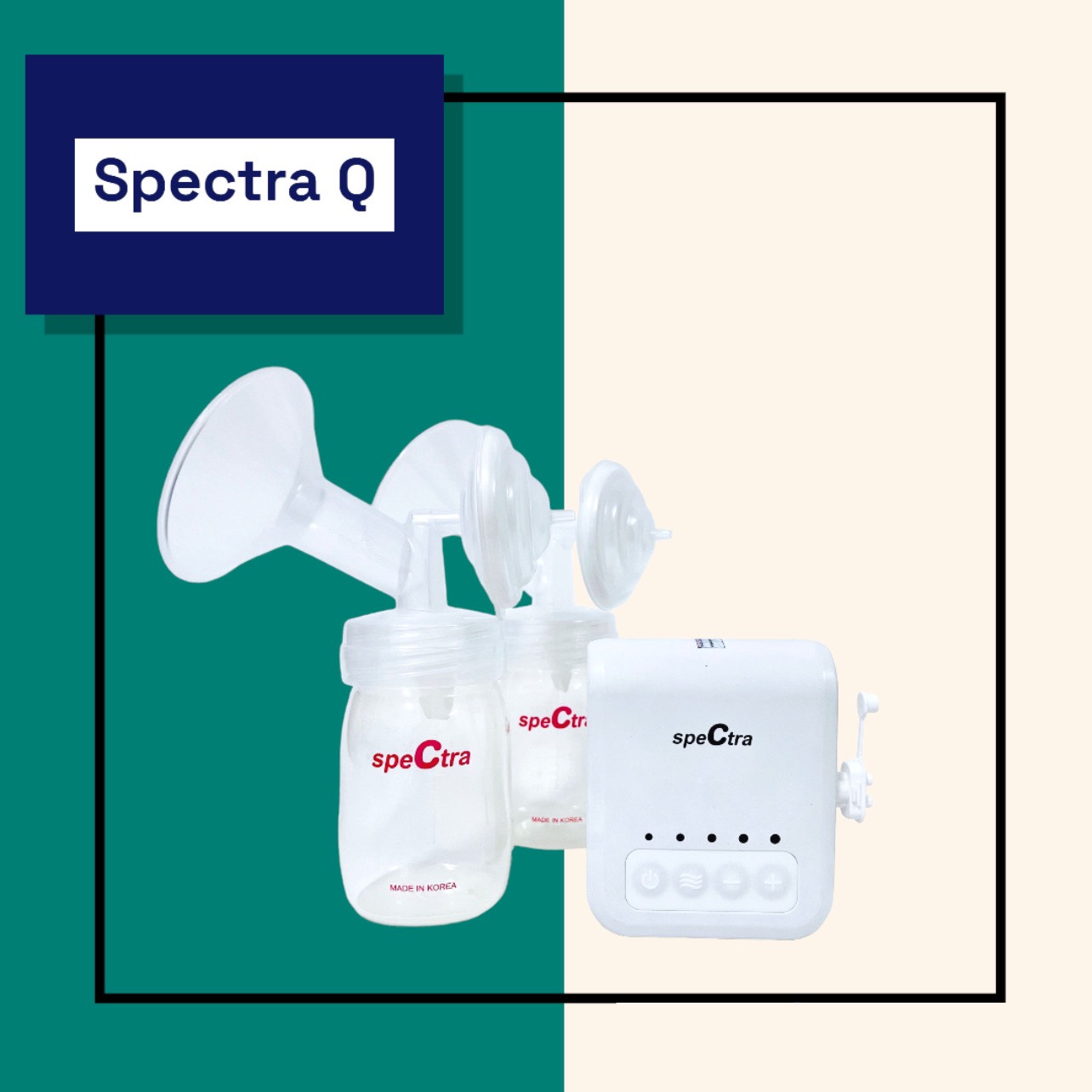Máy hút sữa mini Spectra Q + Tặng bộ 2 bình trữ sữa spectra