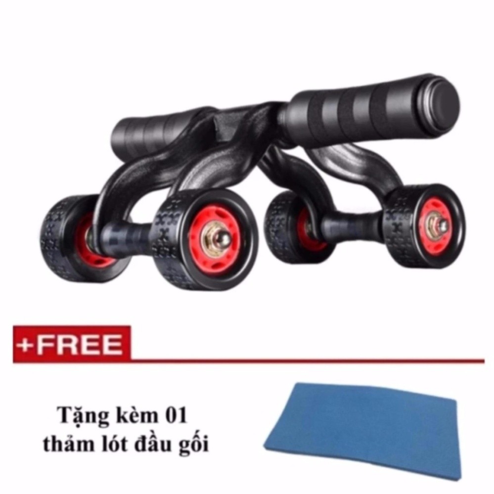 con lăn tập cơ bụng 4 bánh