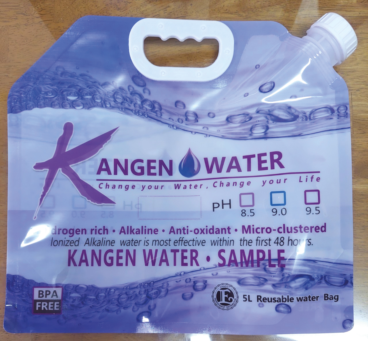 Túi đựng nước kangen-enagic lít chuyên dụng đựng nước ion kiềm ph 8.5-9.5