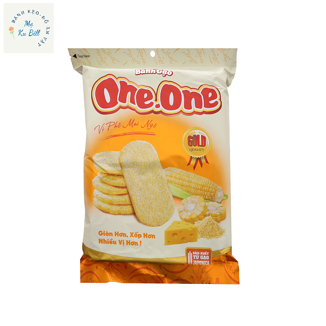 Bánh gạo One One vị Phô Mai Ngô , bánh gạo vị phô mai & bắp | bánh kẹo Mẹ Bill