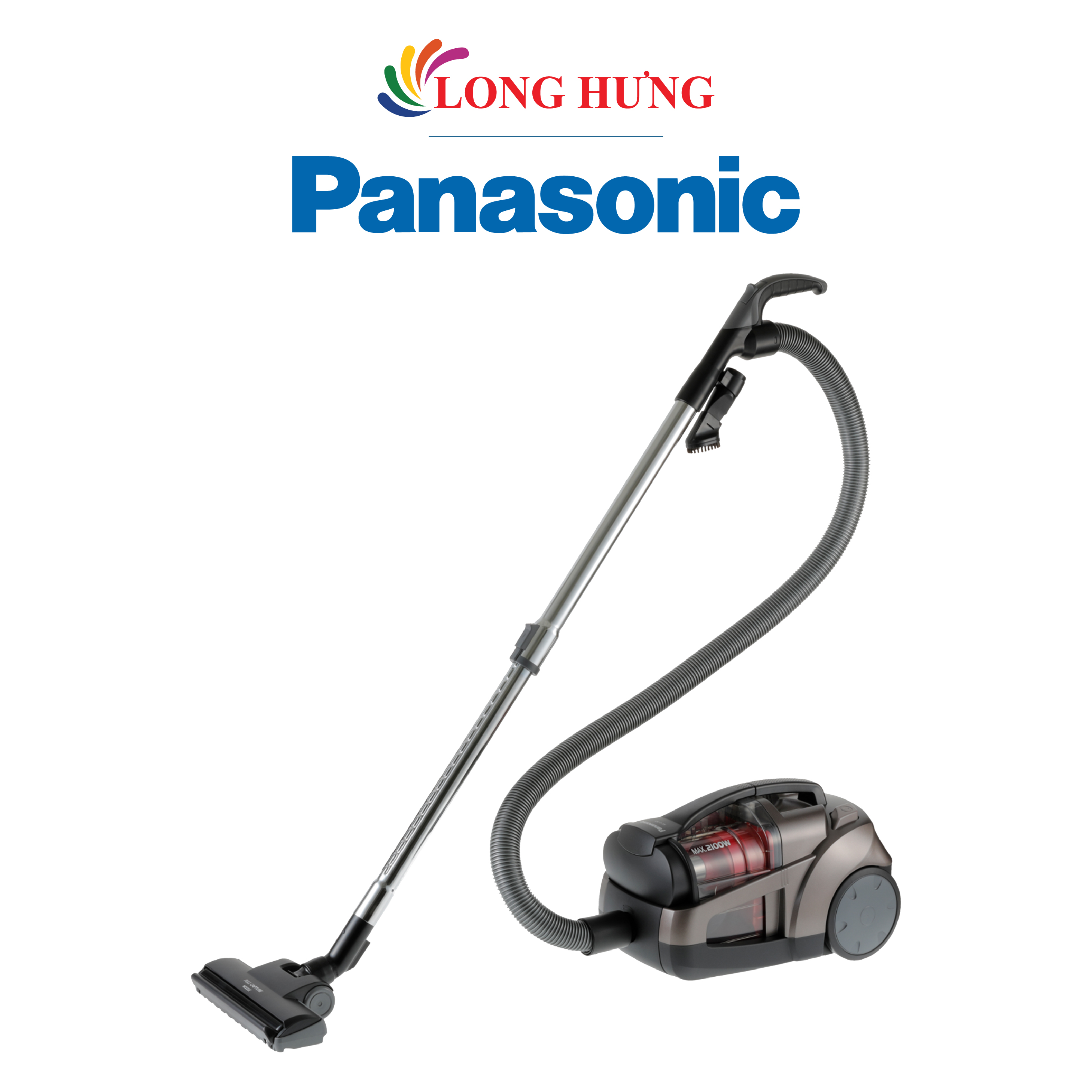 Máy hút bụi panasonic mc-cl787tn49 - hàng chính hãng - công suất 2100w, hút sàn thông minh đa góc dễ dàng tháo lắp